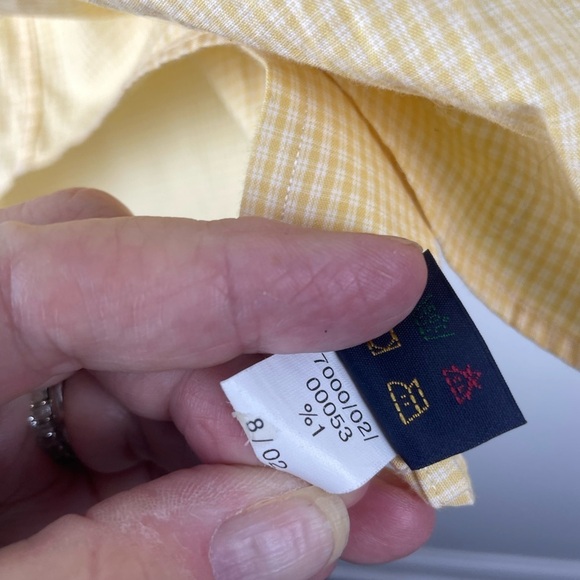 Tommy Hilfiger Men's Long Sleeve Button Down Checked Oxford Shirt Size: 17 32/33 - Picture 7 of 10